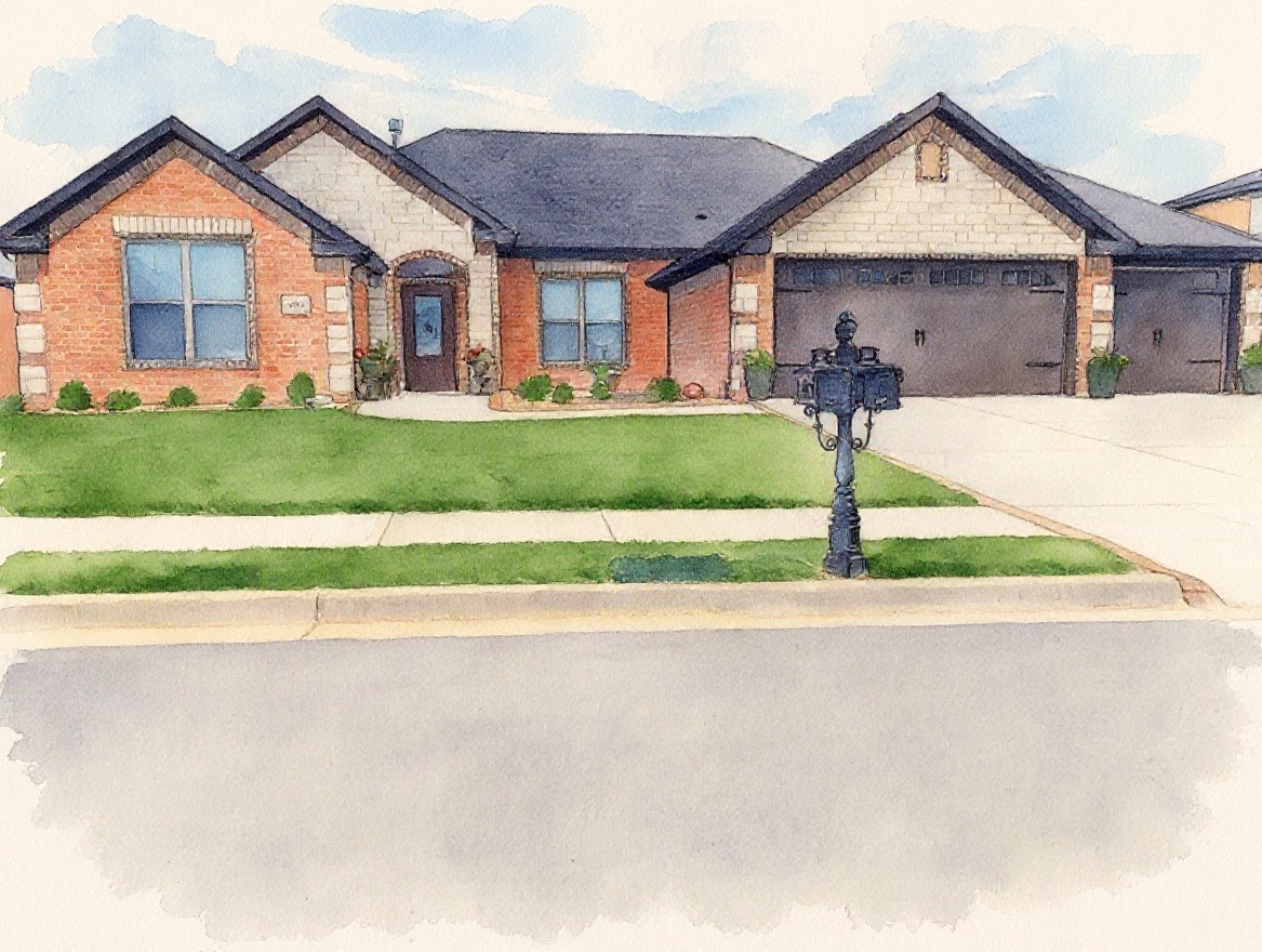 Watercolor portrait example, NWA home